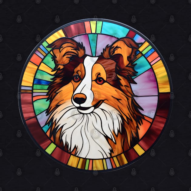 Stained Glass Sheltie by BrightC